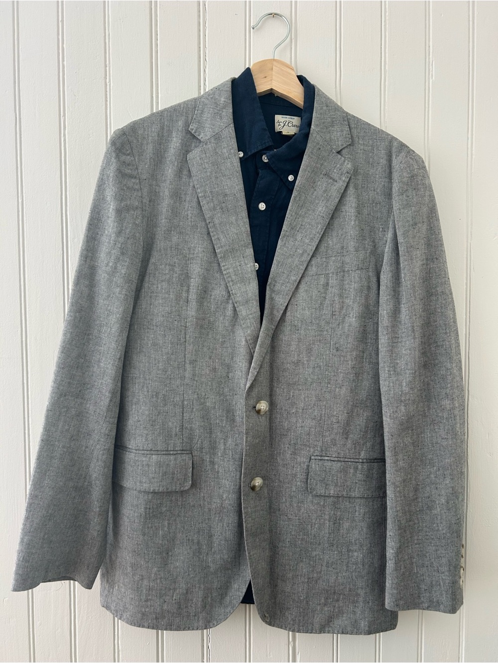 Men's linen grey summer suit